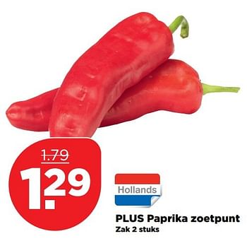 Aanbiedingen Plus paprika zoetpunt - Huismerk - Plus - Geldig van 23/04/2017 tot 29/04/2017 bij Plus