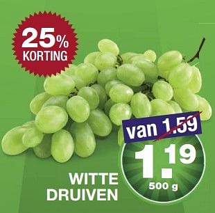 Aanbiedingen Witte druiven - Huismerk - Aldi - Geldig van 24/04/2017 tot 29/04/2017 bij Aldi