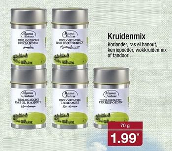 Aanbiedingen Kruidenmix - Mama Natuur - Geldig van 24/04/2017 tot 29/04/2017 bij Aldi