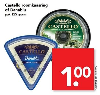 Aanbiedingen Castello roomkaasring of danablu - Castello - Geldig van 23/04/2017 tot 29/04/2017 bij Deen Supermarkten