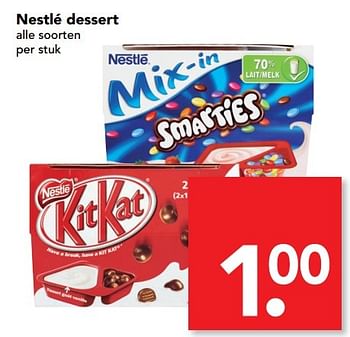 Aanbiedingen Nestlé dessert - Nestlé - Geldig van 23/04/2017 tot 29/04/2017 bij Deen Supermarkten