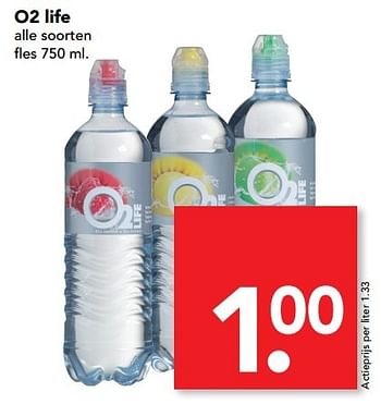 Aanbiedingen O2 life - O2 - Geldig van 23/04/2017 tot 29/04/2017 bij Deen Supermarkten