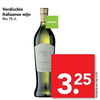 Aanbiedingen Verdicchio italiaanse wijn - Witte wijnen - Geldig van 23/04/2017 tot 29/04/2017 bij Deen Supermarkten