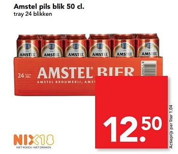 Aanbiedingen Amstel pils blik 50 cl. - Amstel - Geldig van 23/04/2017 tot 29/04/2017 bij Deen Supermarkten