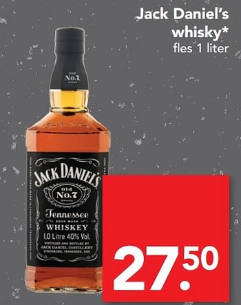 Aanbiedingen Jack daniel`s whisky - Jack Daniel's - Geldig van 23/04/2017 tot 29/04/2017 bij Deen Supermarkten