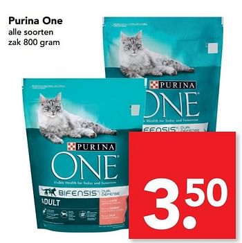 Aanbiedingen Purina one alle soorten - Purina - Geldig van 23/04/2017 tot 29/04/2017 bij Deen Supermarkten