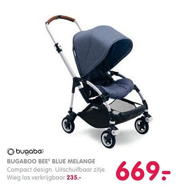 Aanbiedingen Bugaboo bee5 blue melange - Bugaboo - Geldig van 04/04/2017 tot 30/04/2017 bij Prenatal