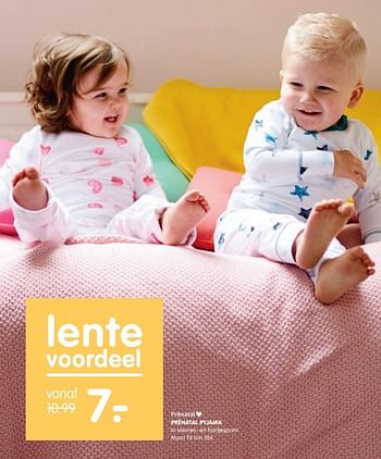 Aanbiedingen Prénatal pyjama - Huismerk - Prenatal - Geldig van 04/04/2017 tot 30/04/2017 bij Prenatal