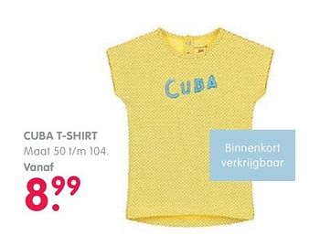 Aanbiedingen Cuba t-shirt - Huismerk - Prenatal - Geldig van 04/04/2017 tot 30/04/2017 bij Prenatal