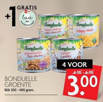 Aanbiedingen Bonduelle groente - Bonduelle - Geldig van 23/04/2017 tot 29/04/2017 bij Deka Markt