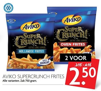 Aanbiedingen Aviko supercrunch frites alle varianten. - Aviko - Geldig van 23/04/2017 tot 29/04/2017 bij Deka Markt