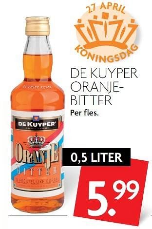 Aanbiedingen De kuyper oranjebitter - De Kuyper - Geldig van 23/04/2017 tot 29/04/2017 bij Deka Markt