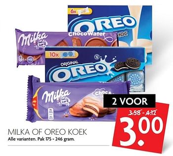 Aanbiedingen Milka of oreo koek alle varianten. - Huismerk - Deka Markt - Geldig van 23/04/2017 tot 29/04/2017 bij Deka Markt