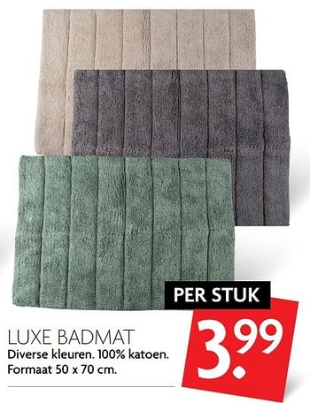 Aanbiedingen Luxe badmat - Huismerk - Deka Markt - Geldig van 23/04/2017 tot 29/04/2017 bij Deka Markt