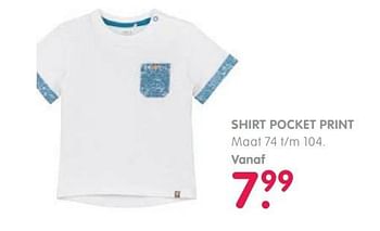 Aanbiedingen Shirt pocket print - Huismerk - Prenatal - Geldig van 04/04/2017 tot 30/04/2017 bij Prenatal