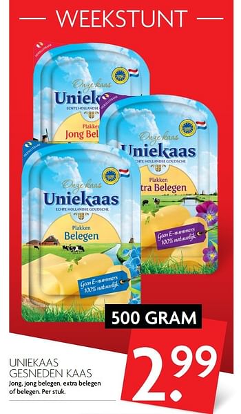 Aanbiedingen Uniekaas gesneden kaas - Uniekaas - Geldig van 23/04/2017 tot 29/04/2017 bij Deka Markt