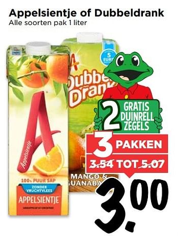 Aanbiedingen Appelsientje of dubbeldrank - Appelsientje - Geldig van 23/04/2017 tot 29/04/2017 bij Vomar