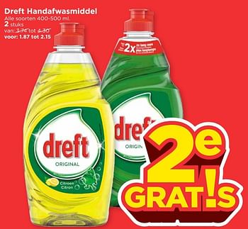 Aanbiedingen Dreft handafwasmiddel - Dreft - Geldig van 23/04/2017 tot 29/04/2017 bij Vomar