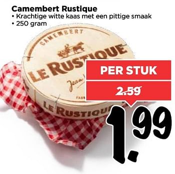 Aanbiedingen Camembert rustique - Petit camembert - Geldig van 23/04/2017 tot 29/04/2017 bij Vomar