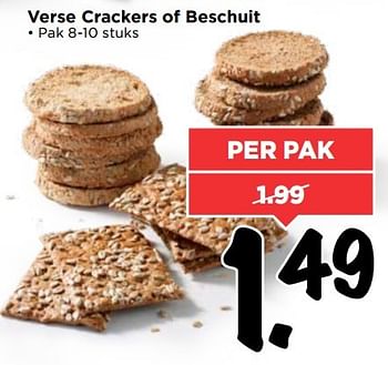 Aanbiedingen Verse crackers of beschuit - Huismerk Vomar - Geldig van 23/04/2017 tot 29/04/2017 bij Vomar