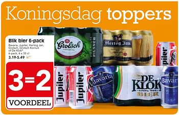 Aanbiedingen Blik bier 6-pack - Huismerk - Em-té - Geldig van 24/04/2017 tot 29/04/2017 bij Em-té