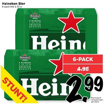 Aanbiedingen Heineken bier - Heineken - Geldig van 23/04/2017 tot 29/04/2017 bij Vomar