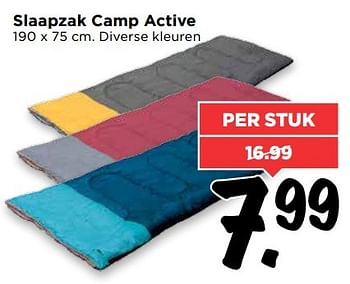 Aanbiedingen Slaapzak camp active - Huismerk Vomar - Geldig van 23/04/2017 tot 29/04/2017 bij Vomar