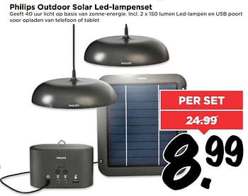 Aanbiedingen Philips outdoor solar led-lampenset - Philips - Geldig van 23/04/2017 tot 29/04/2017 bij Vomar