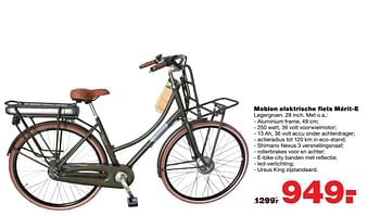 Flikkeren lassen onderwerpen Mobion Fietsen Mobion elektrische fiets mérit-e - Promotie bij Praxis