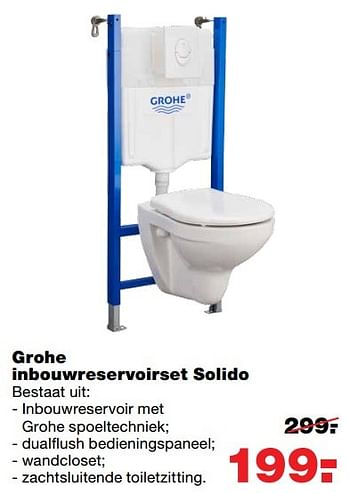 Aanbiedingen Grohe inbouwreservoirset solido - Grohe - Geldig van 24/04/2017 tot 30/04/2017 bij Praxis