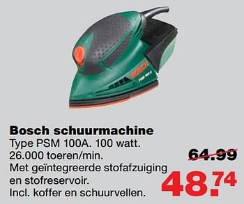 Aanbiedingen Bosch schuurmachine psm 100a - Bosch - Geldig van 24/04/2017 tot 30/04/2017 bij Praxis