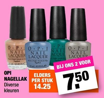 Aanbiedingen Opi nagellak - OPI - Geldig van 24/04/2017 tot 30/04/2017 bij Big Bazar