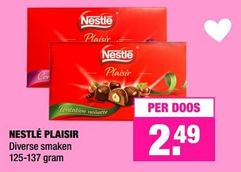 Aanbiedingen Nestlé plaisir - Nestlé - Geldig van 24/04/2017 tot 30/04/2017 bij Big Bazar