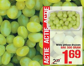 Aanbiedingen Witte pitloze druiven - Huismerk - Coop - Geldig van 24/04/2017 tot 30/04/2017 bij Coop