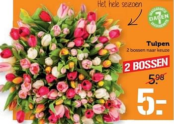 Aanbiedingen Tulpen - Huismerk - Coop - Geldig van 24/04/2017 tot 30/04/2017 bij Coop
