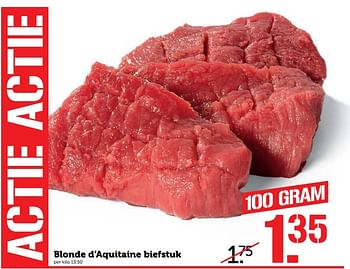 Aanbiedingen Blonde d`aquitaine biefstuk - Huismerk - Coop - Geldig van 24/04/2017 tot 30/04/2017 bij Coop