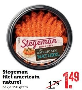 Aanbiedingen Stegeman filet americain naturel - Stegeman - Geldig van 24/04/2017 tot 30/04/2017 bij Coop