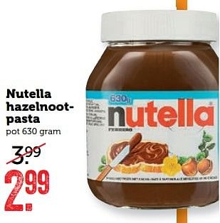 Aanbiedingen Nutella hazelnootpasta - Nutella - Geldig van 24/04/2017 tot 30/04/2017 bij Coop