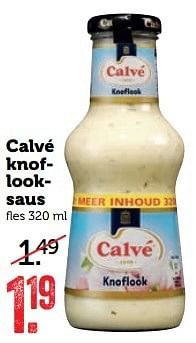 Aanbiedingen Calvé knoflooksaus - Calve - Geldig van 24/04/2017 tot 30/04/2017 bij Coop