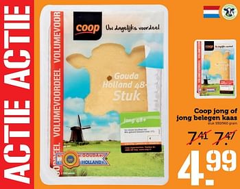 Aanbiedingen Coop jong of jong belegen kaas - Huismerk - Coop - Geldig van 24/04/2017 tot 30/04/2017 bij Coop