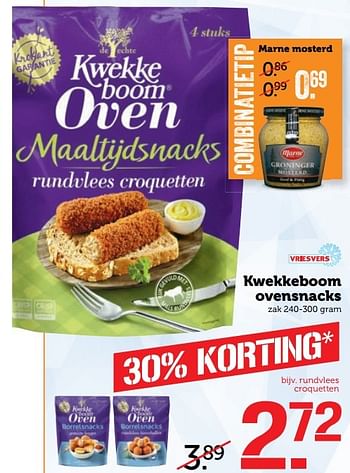 Aanbiedingen Kwekkeboom ovensnacks - KWEKKEBOOM - Geldig van 24/04/2017 tot 30/04/2017 bij Coop