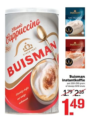 Aanbiedingen Buisman instantkoffie - Buisman - Geldig van 24/04/2017 tot 30/04/2017 bij Coop