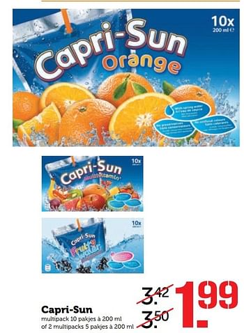 Aanbiedingen Capri-sun - Capri-Sun - Geldig van 24/04/2017 tot 30/04/2017 bij Coop