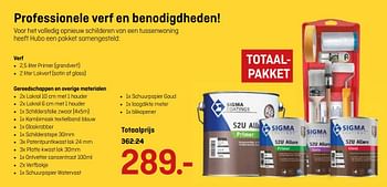 Aanbiedingen Gereedschappen en overige materialen - Sigma - Geldig van 17/04/2017 tot 30/04/2017 bij Hubo