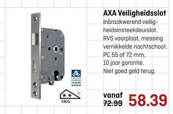 Aanbiedingen Axa veiligheidsslot - Axa - Geldig van 17/04/2017 tot 30/04/2017 bij Hubo