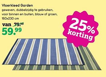 Aanbiedingen Vloerkleed garden - Huismerk - Leen Bakker - Geldig van 17/04/2017 tot 30/04/2017 bij Leen Bakker