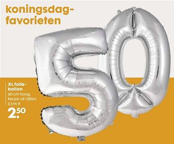 Aanbiedingen Xl folieballon - Huismerk - Hema - Geldig van 18/04/2017 tot 30/04/2017 bij Hema