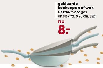 Aanbiedingen Gekleurde koekenpan of wok - Huismerk - Hema - Geldig van 18/04/2017 tot 30/04/2017 bij Hema