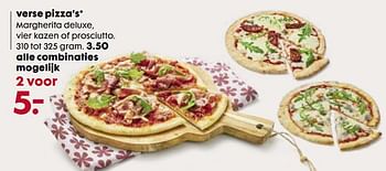 Aanbiedingen Verse pizza`s alle combinaties mogelijk - Huismerk - Hema - Geldig van 18/04/2017 tot 30/04/2017 bij Hema