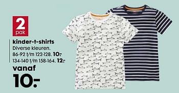 Aanbiedingen Kinder-t-shirts - Huismerk - Hema - Geldig van 18/04/2017 tot 30/04/2017 bij Hema